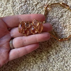 Pink and Gold Kate Spade Earrings